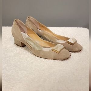 Giorgio Armani Suede Beige/Stoned Womens Shoes