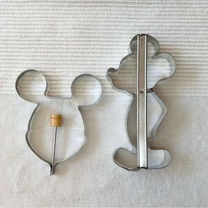 Vintage Disney Mickey Mouse Metal Large Cookie Cutter & Mickey Mouse Ring