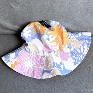 OshKosh NWT Infant Sun Hat Reversible Floral Size 12-24 M
