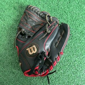 WILSON A950 11.5” BLACK RED LEATHER RIGHT HAND THROW BASEBALL GLOVE