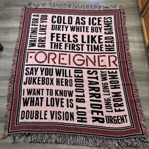 Foreigner Rock Tapestry Wall Hanging Throw Blanket 58 X 48
