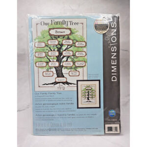 Dimensions Counted Cross Stitch Kit Our Family Tree 70-73809 9x12