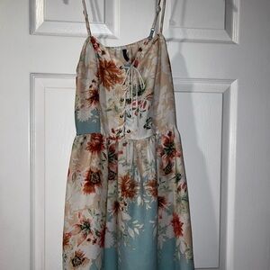 Multicolored Flower Floral Sundress - Size Medium 🌸🩵