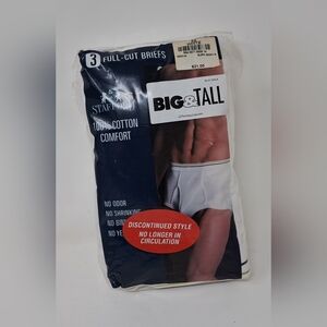 NWT Stafford Big &  Tall Men's Full-Cut Briefs Underwear Size 52 52" Waist