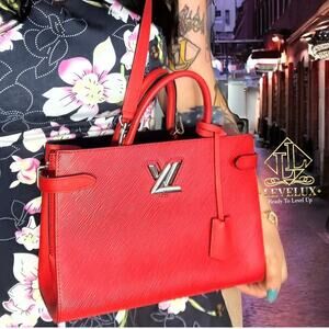 💎✨BEAUTIFUL✨💎 Authentic Louis Vuitton Twist Tote Epi Red Handbag