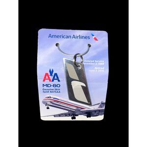 Plane Tags American Airlines MD-80 Tail Skin #N475AA 1988-2016