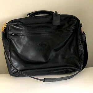 Longchamp Paris Black Leather briefcase