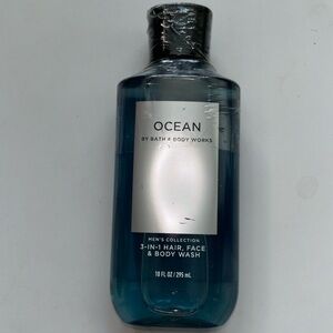 Bath & Body Works Ocean Men's Collection 3 in 1 Hair Face & Body Wash 10oz New!