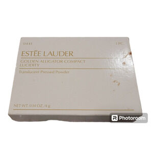 Estee Lauder Golden Alligator Compact Lucidity Translucent Pressed Powder 0.14oz