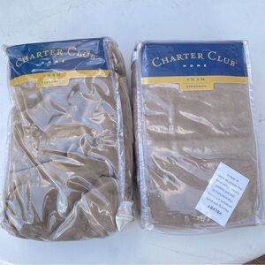 Set of 2 Charter Club Standard Coffee Velvet Sham