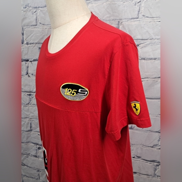 Puma Scuderi Ferrari Men's T-Shirt Graphic Print Logo Patch Red Racing  Size XL - Picture 3 of 13