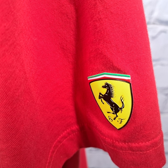 Puma Scuderi Ferrari Men's T-Shirt Graphic Print Logo Patch Red Racing  Size XL - Picture 4 of 13