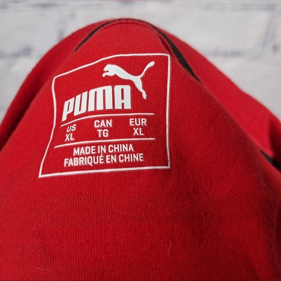 Puma Scuderi Ferrari Men's T-Shirt Graphic Print Logo Patch Red Racing  Size XL - Picture 10 of 13