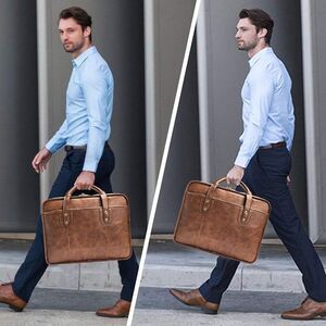 NTN Leather Briefcases For Men 15.6 Inch