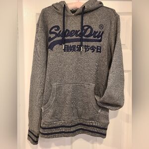 SUPERDRY Grey Hood Label Sweatshirt