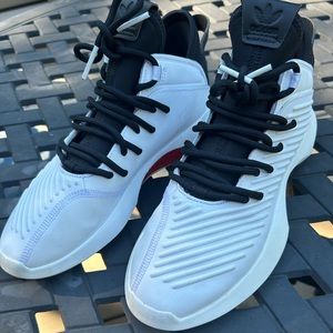 Adidas Crazy-1 AQO320 White Black Red Leather Basketball Shoes