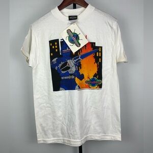 Vintage 1996 Seban Beetleborgs White Short Sleeve Graphic T-Shirt