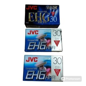 JVC VHSC 30 EP TC-30EHGDU9 90 Minute Compact VHS EHG HI-FI TC-30 Tape