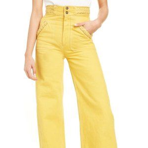 MARC JACOBS Runway Braided High Waist Wide Leg Trouser Jeans sz 4 NWT pants