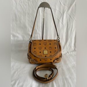 Authentic MCM Cognac Crossbody/Shoulder Bag