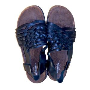 Merrell Womens Black District Mahana Backstrap Sandal Memory Foam Size 8