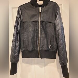 Adidas Leather Bomber Jacket