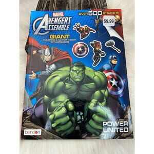 New Marvel Avengers Assemble Giant Coloring and Activity Book with Stickers 2014