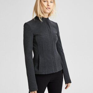 Theory Sculpted Jacket Knit Twill 2 Dark Gray, XS