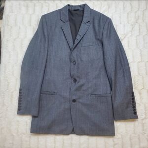 Buckler Men's Sport  Coat Jacket Gray Working Cuffs sz Large 42 Actual Medium 40