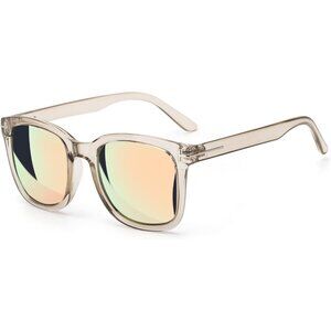 Women Cream Sunglasses Polarized Driving Anti Glare  Protection Stylish Design