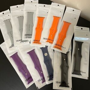 NEW 11 Apple Watch Compatible Sport Bands - Silicone