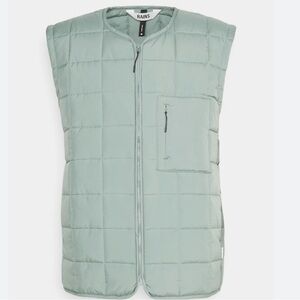 Rains Liner Vest Size XL UNISEX Haze Sage Green Water Repellent