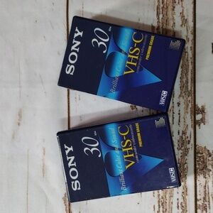 SONY VHS-C Tapes SP 30 Min. EP 90 Min. 2 New Camcorder Videocassettes TC-30VHG