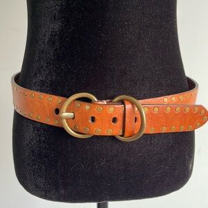 Coach leather studded belt.