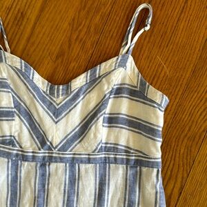 Striped linen maxi sundress