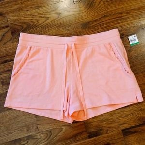 Womens peach Alfani elastic waist shorts size L