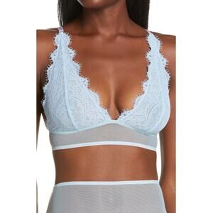 Dora Larsen Lauren Triangle Bralette Blue Lace