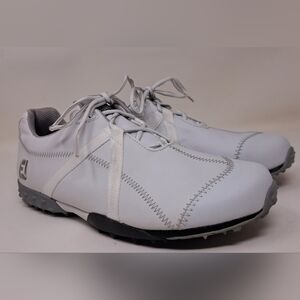 FootJoy M-Project Golf  Shoes White Gray Black Spikeless 95608 Sz 10 US 10M