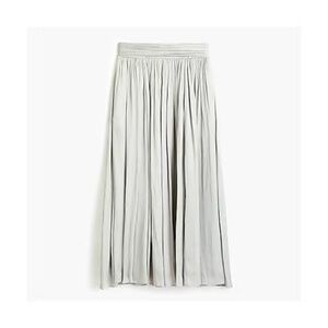 NEW J.Crew Point Sur Crinkled Midi Skirt Silver Gray 12