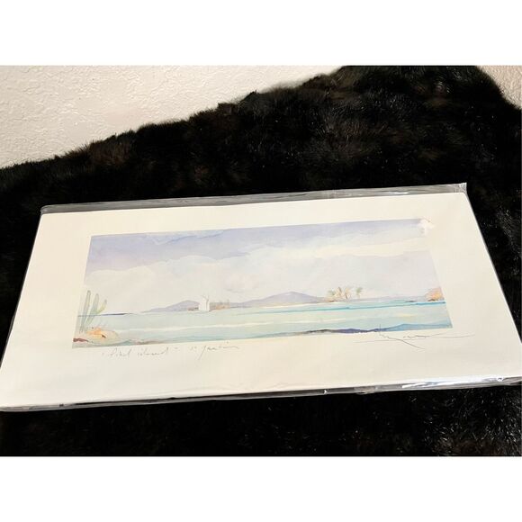 Antoine Chapon Pinel Island St Martin print New - Picture 1 of 5