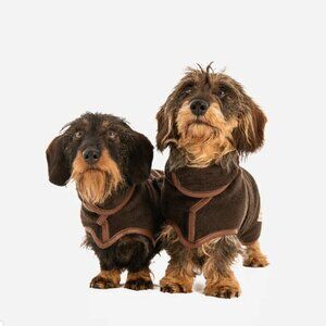 Ruff And Tumble Country Dog Drying Coat For Dachshund Tweenie - Mud