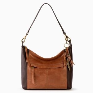 THE SAK ALAMEDA HOBO SLOUCHY COLORBLOCK LEATHER SHOULDER BAG