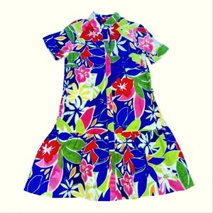 Donna Morgan Bright Colored Floral Midi Dress with Pockets ... Size 6