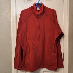 Patagonia polartec fleece 1/2 zip pullover in XL brick color