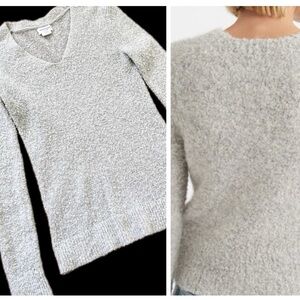 Club Monaco Cashmere Boucle Sweater In Light Grey, XS