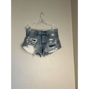 American Eagle Womens Shorts 6 Vintage Hi-Rise Festival Destroyed Denim Jean