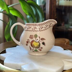 Vintage Johnson Bros Fruit Sampler Cream Jug Staffordshire Old Granite England