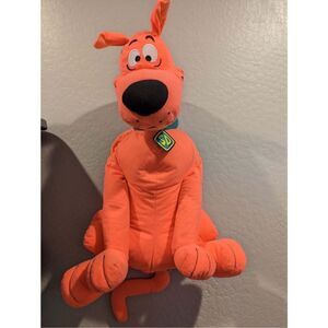 Scooby-Doo Plush Scooby Fluorescent Neon Orange Color Toy Factory Halloween 24”