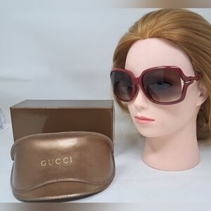 Gucci Womens Marina Chain Sunglasses Red Vintage Y2K GG3597/F/S  3GQJD 58-16-115