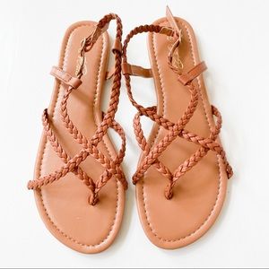 Mata Shoes Tan Braided Strap Sandals GARDEN